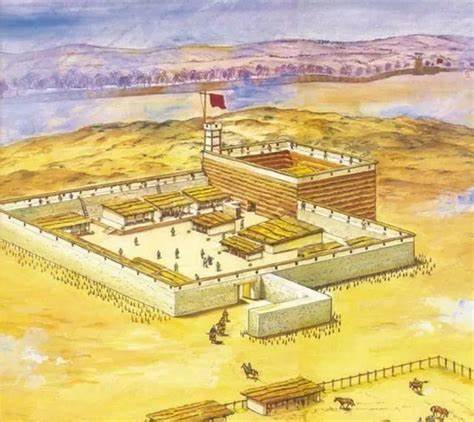 甲渠候官遗址复原图（图源：网络）